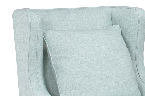 Megan 8-Way Hand Tied Fabric Pillow Back Wingback Accent Chair