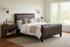 Image of Mercer "Designer Style" Padded Leather Upholstered Panel Bed