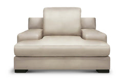 Metropolitan Modern Track Arm Leather Club Chair & 1/2