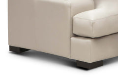 Metropolitan Modern Track Arm Leather Club Chair & 1/2