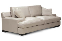 Metropolitan 94 Inch Modern Leather Two Cushion Wide Track Arm Sofa