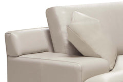 Metropolitan 94 Inch Modern Leather Two Cushion Wide Track Arm Sofa