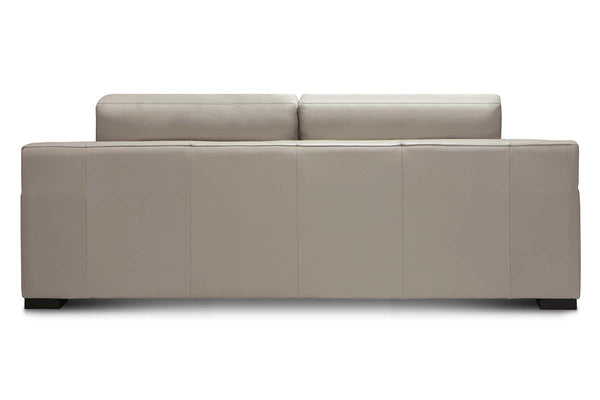 Metropolitan 94 Inch Modern Leather Two Cushion Wide Track Arm Sofa