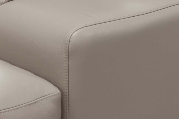 Metropolitan 94 Inch Modern Leather Two Cushion Wide Track Arm Sofa