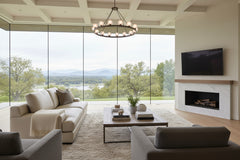 Metropolitan 94 Inch Modern Leather Two Cushion Wide Track Arm Sofa