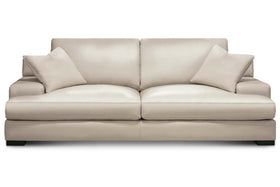 Metropolitan 94 Inch Modern Leather Two Cushion Wide Track Arm Sofa