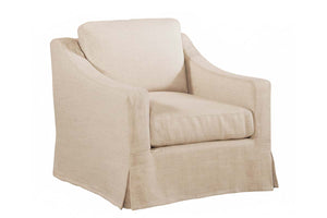 Mia Ash "Quick Ship" Slipcovered SWIVEL Accent Chair