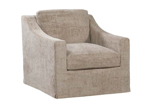 Mia Driftwood "Quick Ship" Slipcovered SWIVEL Accent Chair