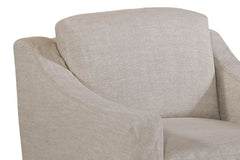 Mia Linen "Quick Ship" Slipcovered SWIVEL Accent Chair