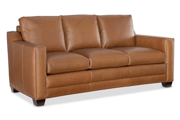 Miles 80 Inch Apartment Three Cushion Pillow Back Leather Sofa