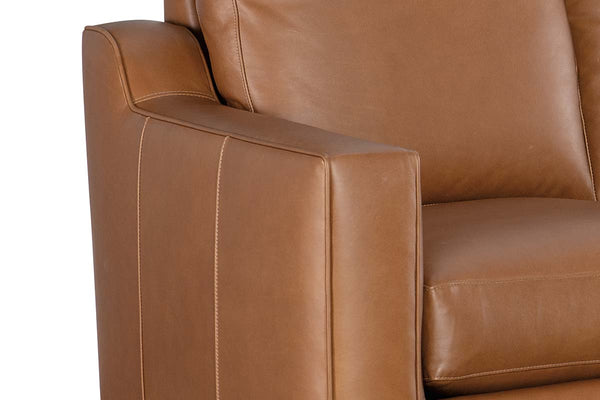 Miles 80 Inch Apartment Three Cushion Pillow Back Leather Sofa