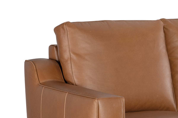 Miles 80 Inch Apartment Three Cushion Pillow Back Leather Sofa