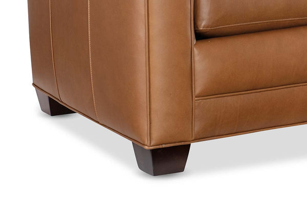 Miles 80 Inch Apartment Three Cushion Pillow Back Leather Sofa