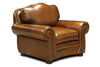 Image of Milo Traditional Leather Club Chair With Nailheads