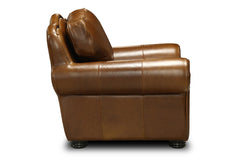 Milo Traditional Leather Club Chair With Nailheads
