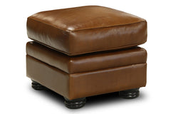 Milo Leather Pillow Top Footstool Ottoman