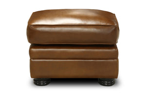 Milo Leather Pillow Top Footstool Ottoman