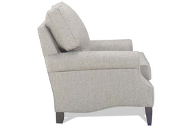 Miranda 8-Way Hand Tied Transitional Fabric Chair With Inset Rolled Arms