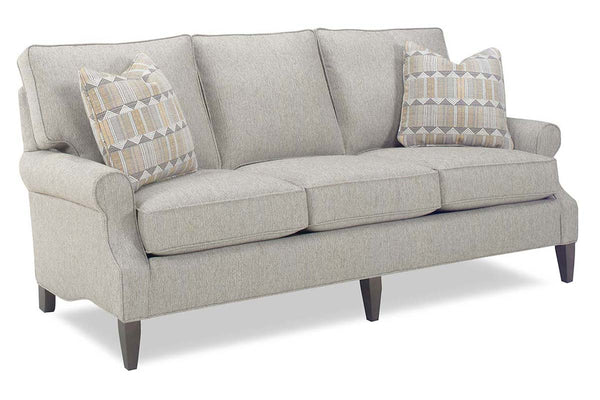 Miranda 83 Inch 8-Way Hand Tied Transitional Fabric Sofa With Inset Rolled Arms