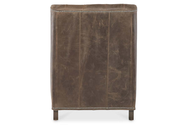 Monty Tufted Leather Accent Club Chair
