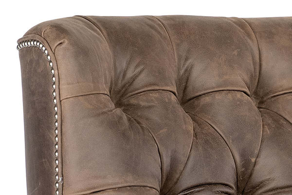 Monty Tufted Leather Accent Club Chair