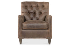 Monty Tufted Leather Accent Club Chair