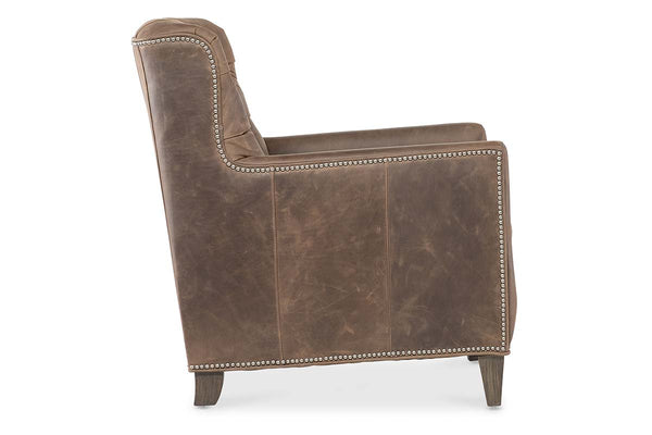 Monty Tufted Leather Accent Club Chair