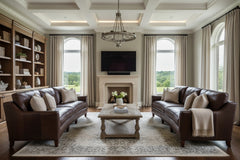 Murray 102 Inch Contemporary Curved Conversation Leather Sofa