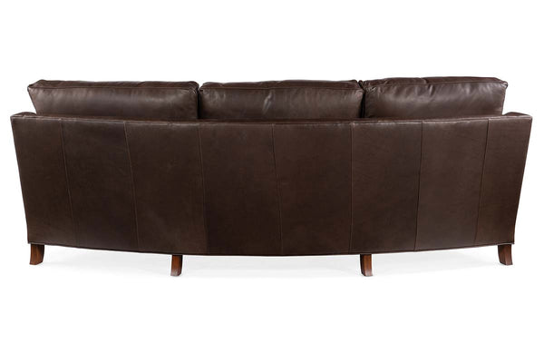 Murray 102 Inch Contemporary Curved Conversation Leather Sofa