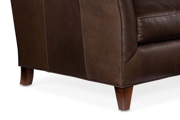 Murray 102 Inch Contemporary Curved Conversation Leather Sofa