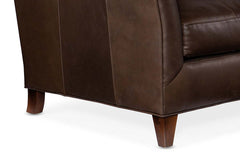 Murray 102 Inch Contemporary Curved Conversation Leather Sofa