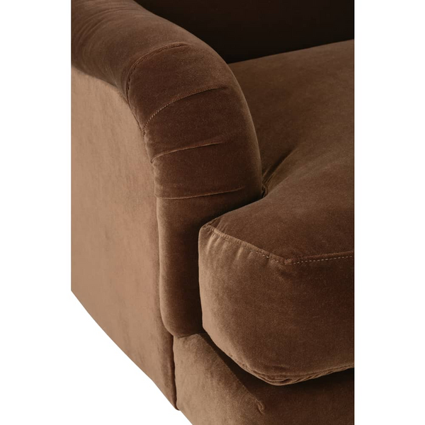 Essie English Roll Arm Fabric Accent Chair