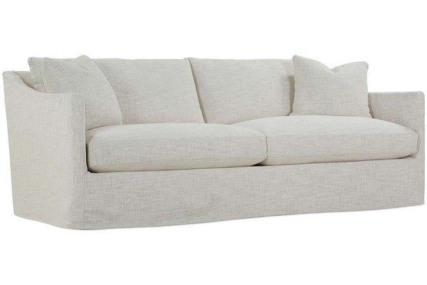 Nash II 92 Inch Track Arm Two Cushion Fabric Slipcovered Couch