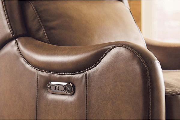 Nate Nature Dual Power "Quick Ship" Leather Transitional Recliner