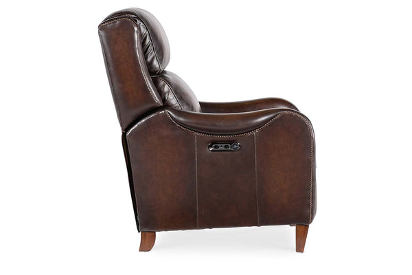 Nate Vortex Dual Power "Quick Ship" Leather Transitional Recliner