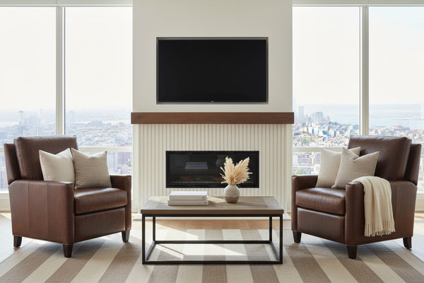 Nathan "Ready To Ship" POWER Leather Recliner (As Shown)