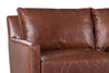 Image of Nathan Brown 85 Inch "Quick Ship" Transitional Top Grain Leather Pillow Back Sofa