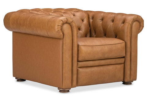 Newcastle Caramel "Quick Ship" Chesterfield Recliner