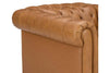 Image of Newcastle Caramel "Quick Ship" Reclining Chesterfield Leather Furniture Collection