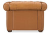 Image of Newcastle Caramel "Quick Ship" Reclining Chesterfield Leather Furniture Collection
