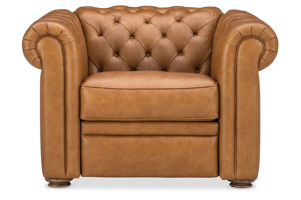 Newcastle Caramel "Quick Ship" Reclining Chesterfield Leather Furniture Collection