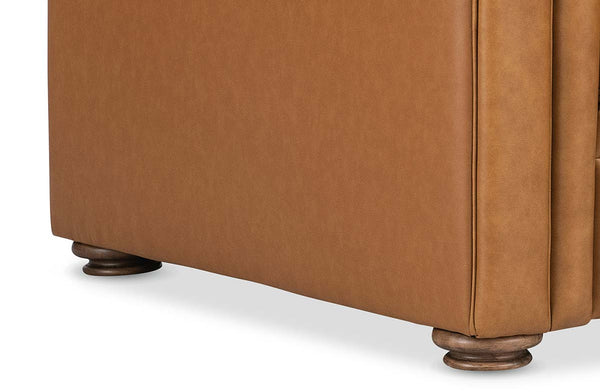 Newcastle Caramel "Quick Ship" Reclining Chesterfield Leather Furniture Collection