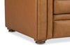 Image of Newcastle Caramel "Quick Ship" Reclining Chesterfield Leather Furniture Collection