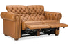 Newcastle Caramel "Quick Ship" Wall Hugger Power Leather Reclining Loveseat