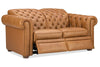 Image of Newcastle Caramel "Quick Ship" Reclining Chesterfield Leather Furniture Collection