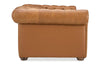Image of Newcastle Caramel "Quick Ship" Reclining Chesterfield Leather Furniture Collection