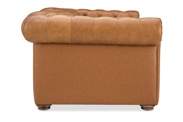 Newcastle Caramel "Quick Ship" Wall Hugger Power Leather Reclining Loveseat
