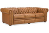 Newcastle Caramel 94 Inch "Quick Ship" Wall Hugger Power Leather Reclining Sofa