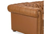 Image of Newcastle Caramel "Quick Ship" Reclining Chesterfield Leather Furniture Collection