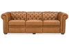 Newcastle Caramel 94 Inch "Quick Ship" Wall Hugger Power Leather Reclining Sofa